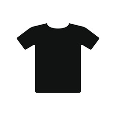 T-shirt flat icon isolated on white background. Vector