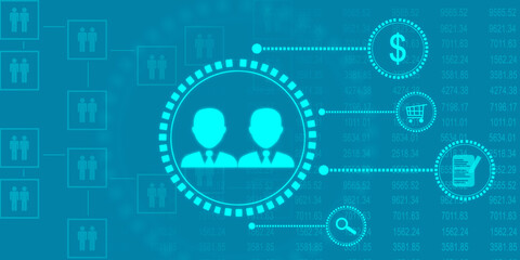 Fototapeta premium 2d illustration Business Network concept 