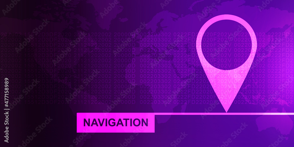 Poster 2d rendering red map pointer