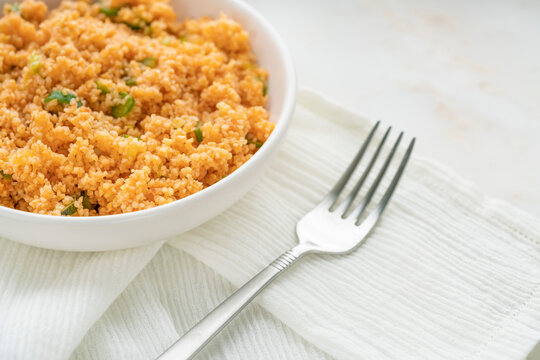 Traditional Turkish Appetizer Made Of Steamed Cracked Bulgur Wheat Known As 