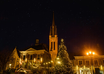 Fototapeta premium Evening view of church in Princenhage - The Netherlands