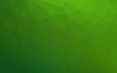 Fototapeta premium Light Green vector low poly cover.