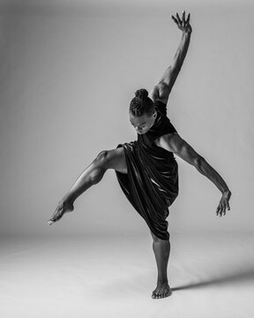 Studio shot of man dancing