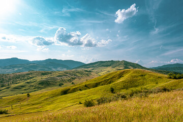 The valley - Chiojdului valley, Pietriceaua, Chiojd village area, Buzau county, Siriu mountains, Romania,