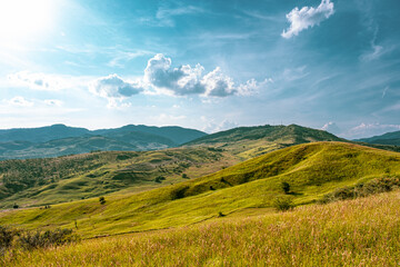 The valley - Chiojdului valley, Pietriceaua, Chiojd village area, Buzau county, Siriu mountains, Romania,