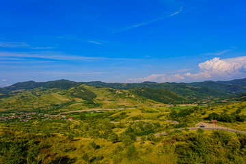 The valley - Chiojdului valley, Pietriceaua, Chiojd village area, Buzau county, Siriu mountains, Romania,
