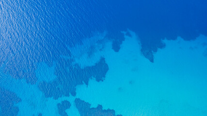 Aerial drone view of sea.