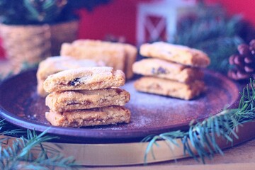 Christmas motifs. Delicious cookies for Santa.