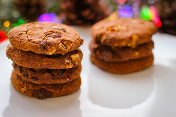 Christmas motifs. Delicious cookies for Santa.
