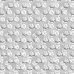 Marshmellow white homemade zephyr zefir seamless pattern - obrazy, fototapety, plakaty