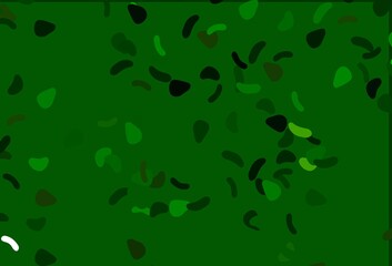Light Green vector texture with random forms.