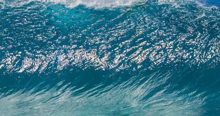 Big tropical ocean wave of high surf water