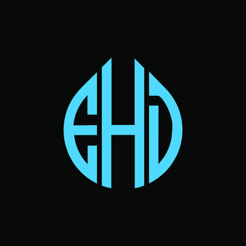 EHD letter logo design on black background. 
EHD circle letter logo design with ellipse shape.
EHD creative initials letter logo concept.EHD logo vector. 