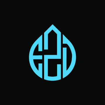 EZD letter logo design on black background. 
EZD circle letter logo design with ellipse shape.
EZD creative initials letter logo concept.EZD logo vector. 