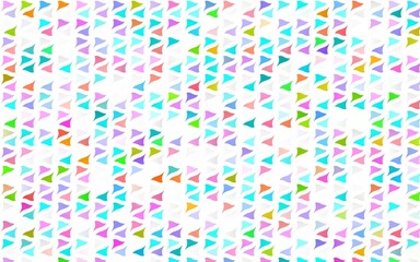 Light Multicolor, Rainbow vector background with triangles.