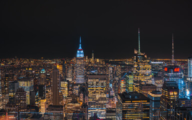 Empire State Building, New-York, Manhattan at night