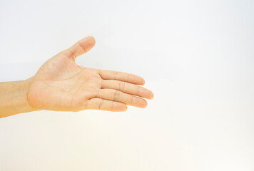 Image of a person's hand showing meaning