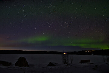 Northern Lights (Aurora Borealis or Polar Lights) - Birch Lake, Alaska (USA)