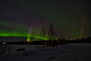 Northern Lights (Aurora Borealis or Polar Lights) - Birch Lake, Alaska (USA)