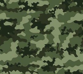 
Vector military camouflage background, shape texture, pattern repeat, forest design