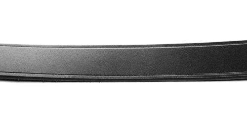 Black new leather belt, strap isolated on white, clipping path  