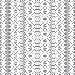  Vector ethnic pattern with symmetrical elements . Repeating geometric tiles from striped elements.Monochrome texture.Black and white pattern for wallpapers and backgrounds.