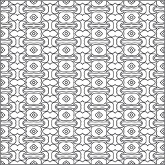 Vector ethnic pattern with symmetrical elements . Repeating geometric tiles from striped elements.Monochrome texture.Black and white pattern for wallpapers and backgrounds.