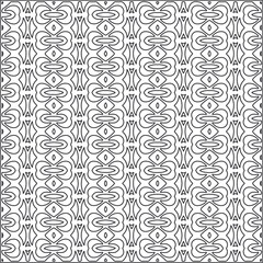 Vector ethnic pattern with symmetrical elements . Repeating geometric tiles from striped elements.Monochrome texture.Black and white pattern for wallpapers and backgrounds.