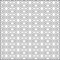 Vector ethnic pattern with symmetrical elements . Repeating geometric tiles from striped elements.Monochrome texture.Black and white pattern for wallpapers and backgrounds.