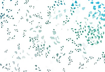 Light blue, green vector template with memphis shapes.