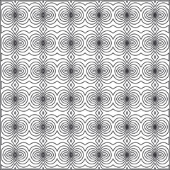 Vector pattern with symmetrical elements. Repeating geometric tiles from striped elements.Monochrome stylish texture.Black and
white pattern for wallpapers and backgrounds.