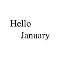 Simple Hello January Text Vector