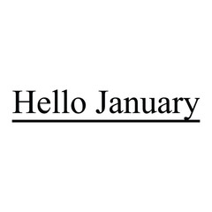 Simple Hello January Text Vector