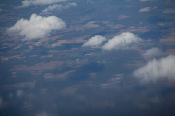 Fototapeta na wymiar aerial shot of clouds