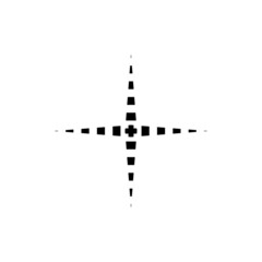 Christian cross line icon. Plus button. Simple style christian religion poster background symbol. Logo design element. T-shirt printing. Vector for sticker.