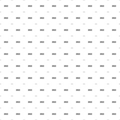 Square seamless background pattern from black 2022 year symbols are different sizes and opacity. The pattern is evenly filled. Vector illustration on white background