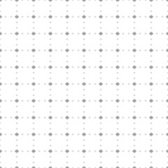 Square seamless background pattern from geometric shapes are different sizes and opacity. The pattern is evenly filled with small black vision symbols. Vector illustration on white background