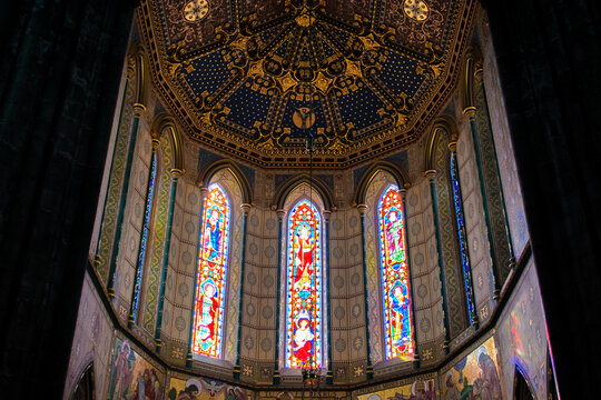 Ancient Irish Catholic Church Interior
