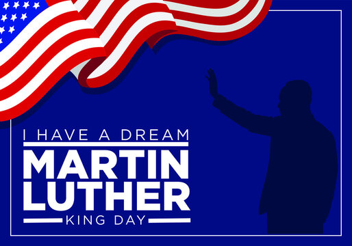 Martin Luther King Jr Vector Illustration on Abstract Background |  Martin Luther King Day MLK