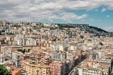 Aerial view of Naples, Italy