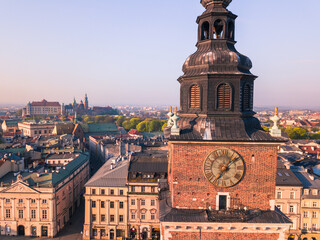 Kraków wieża ratuszowa © DRONE QUEST