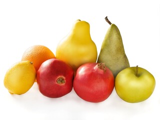 various multicolor tropical fruits for eating or cooking compote