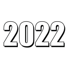 New 2022 Year Vector Illustration