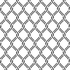 Vector geometric seamless pattern. Modern geometric background. Interlaced stripe lattice.