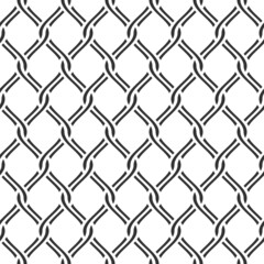 Vector geometric seamless pattern. Modern geometric background. Interlaced stripe lattice.