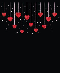 Obraz premium Pearl Rhinestone Valentine's day vector, love Vector