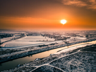 Zima miasto © DRONE QUEST