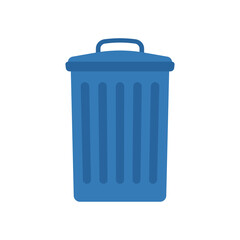 Trash bin icon. Trash can. Colored silhouette. Front side view. Vector simple flat graphic illustration. The isolated object on a white background. Isolate.