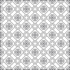 floral pattern background.Repeating geometric pattern from striped elements.  Black pattern. 