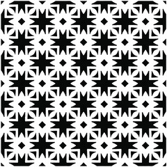 Vector ethnic pattern with symmetrical elements . Repeating geometric tiles from striped elements.Monochrome texture.Black and 
white pattern for wallpapers and backgrounds.
